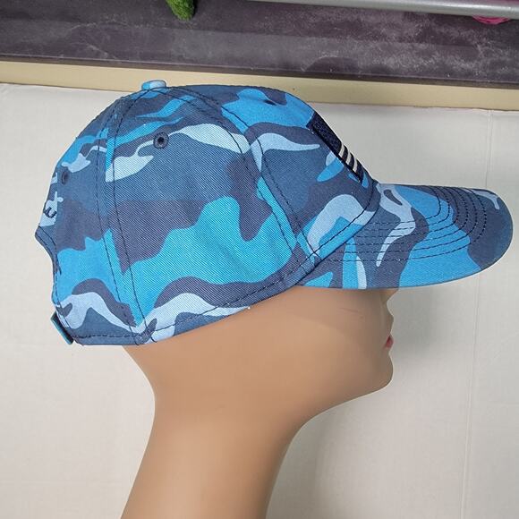 Academy Sports & Outdoors Blue Camo w/ American Flag Adjustable Ball Cap - Picture 5 of 7